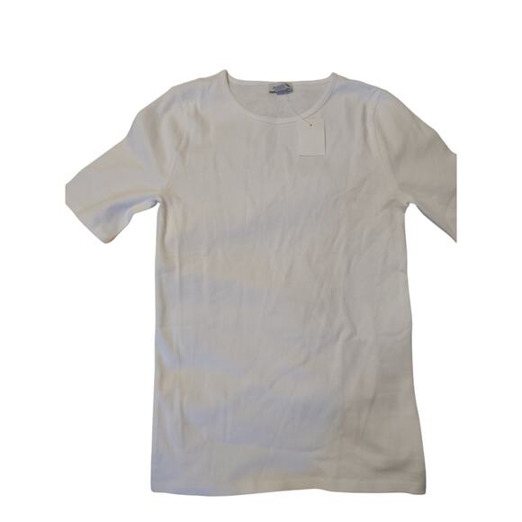 J. Crew Factory White Cotton Basic Tee Shirt XS Closet Essential Lightweight - Picture 1 of 7